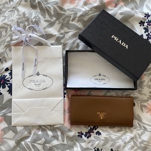 Prada large leather wallet